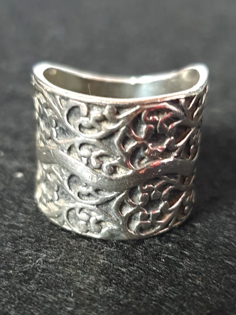 Bold Vintage Silpada “Tree of Life” 925 Sterling Silver Statement Ring